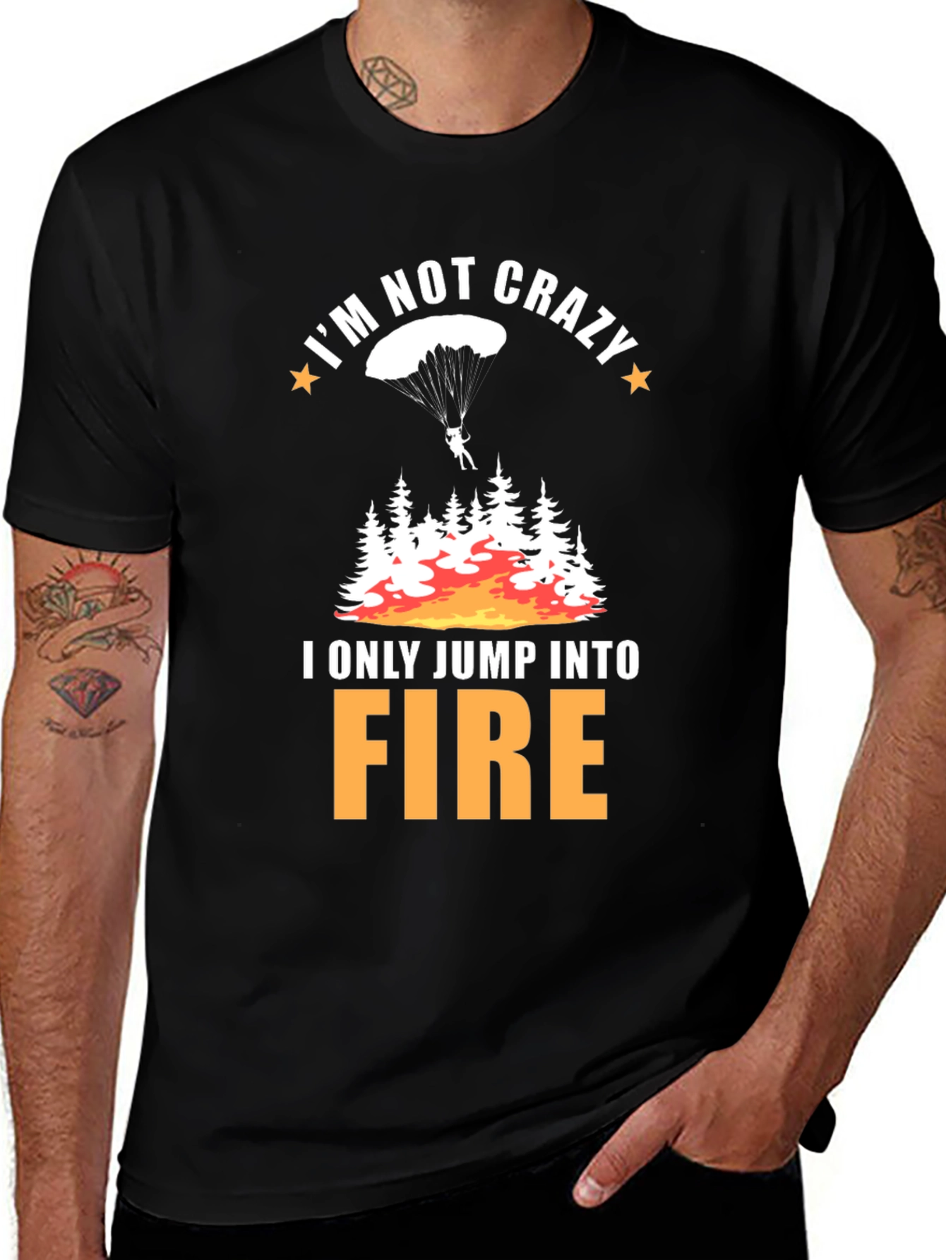Variant 26 of Funny Crazy Fire Jumper T-Shirt