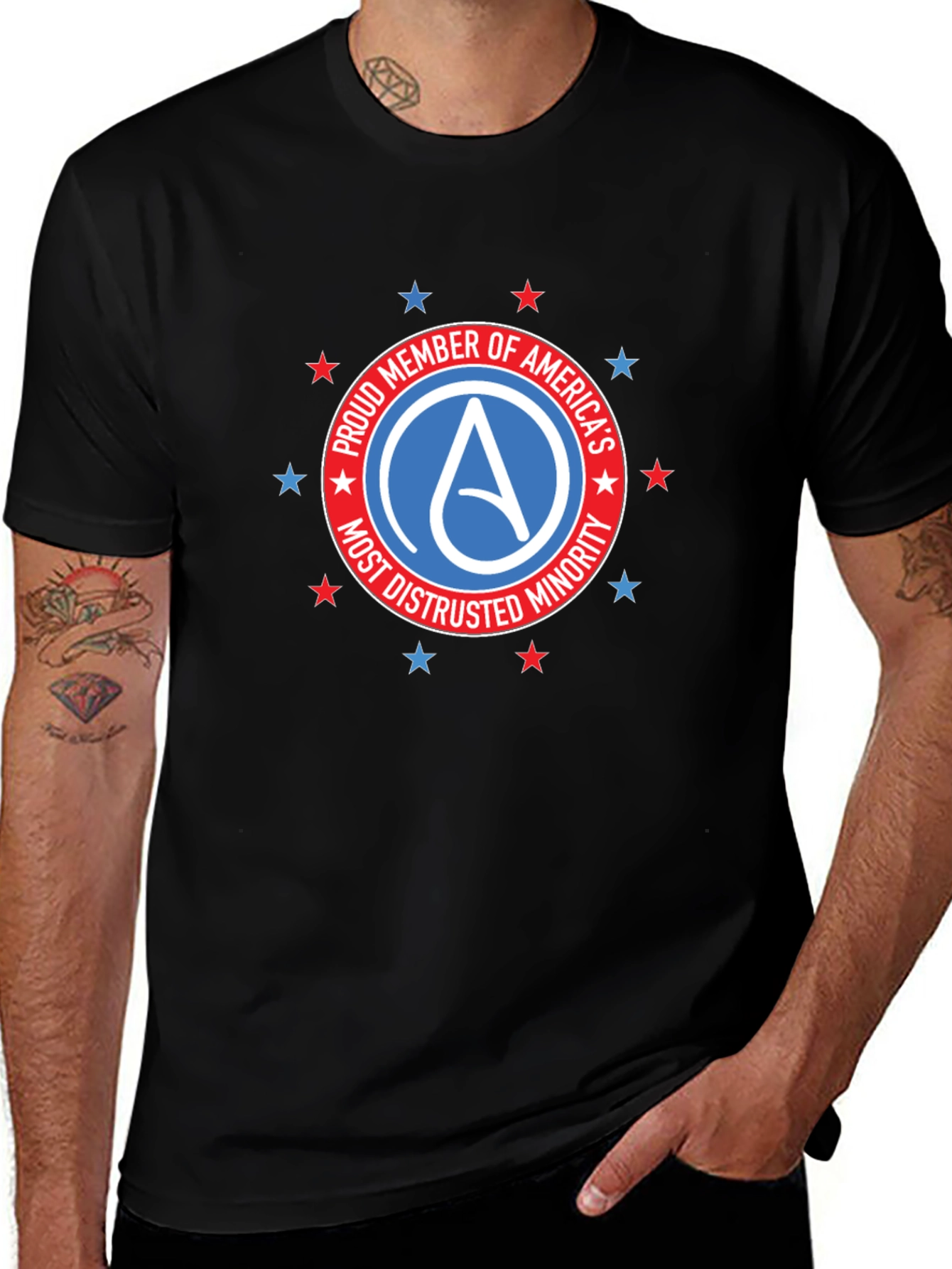 Variant 29 of Proud Atheist 'Most Distrusted Minority' Graphic Tee