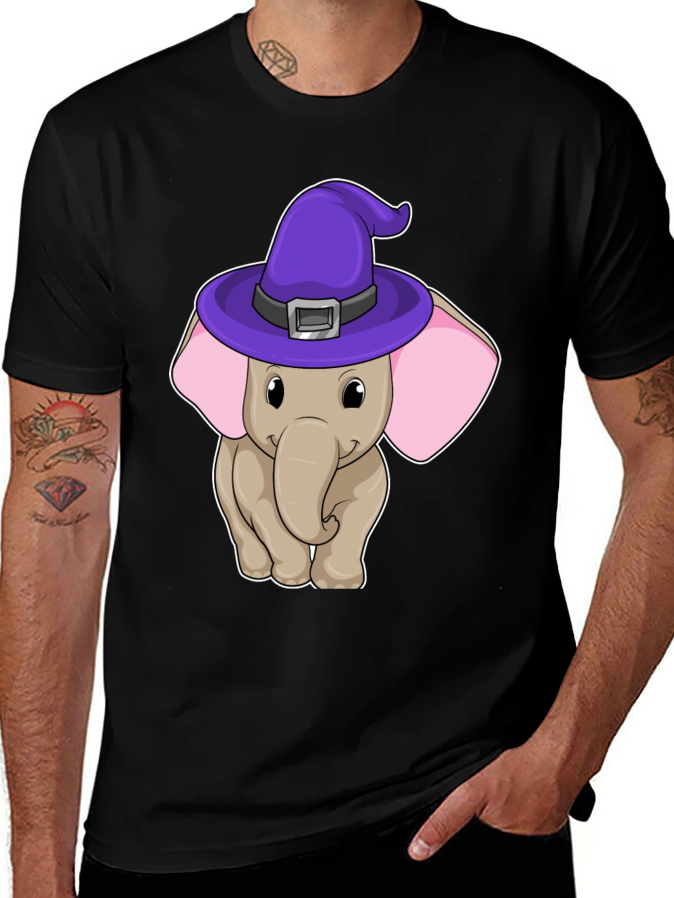 Variant 7 of Elephant Witch Hat T-Shirt