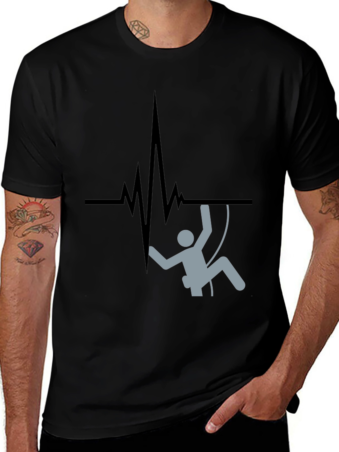Variant 29 of Climbing Heartbeat Graphic T-Shirt
