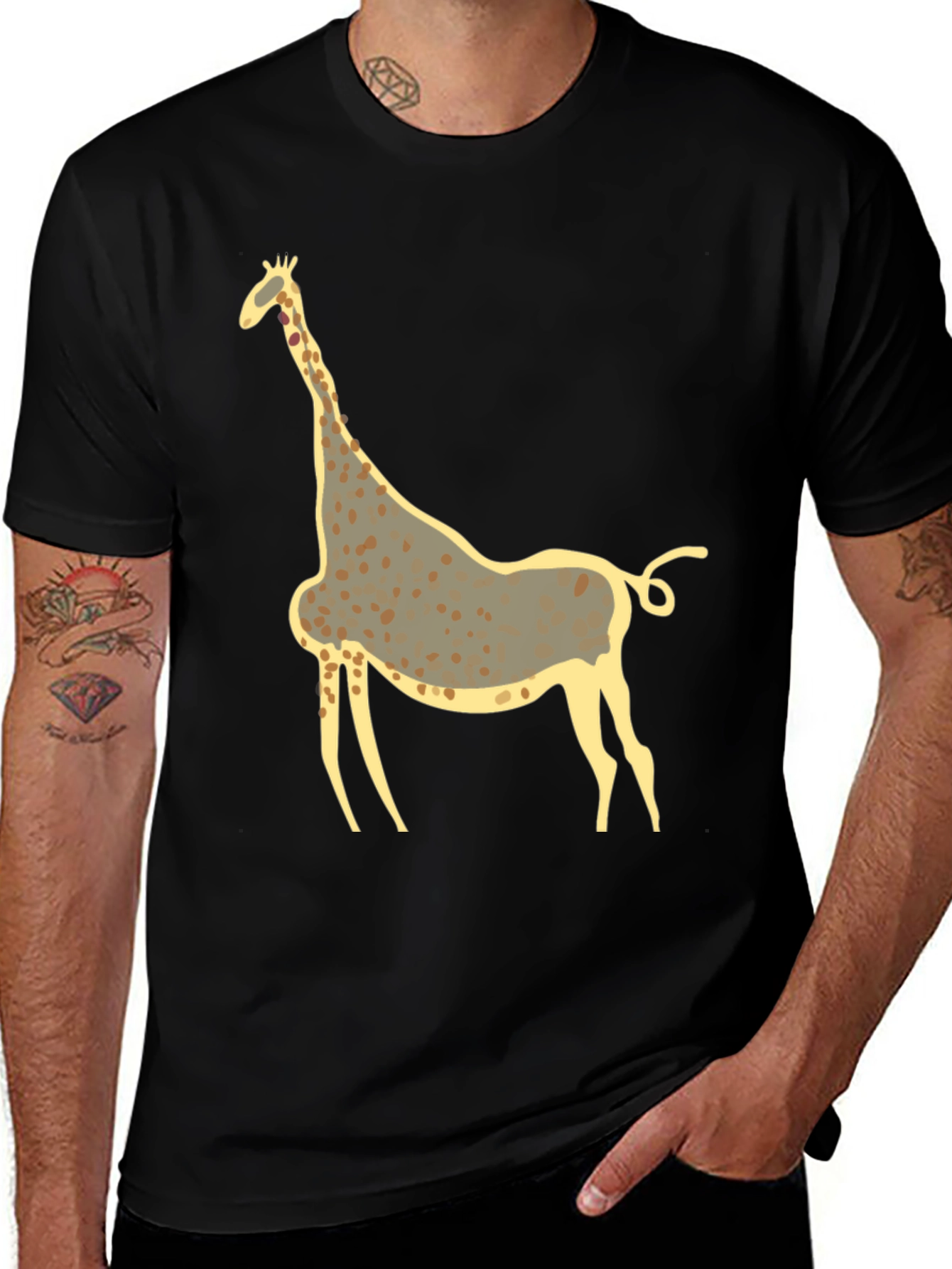 Giraffe Graphic Tee - Unique Animal Print T-Shirt