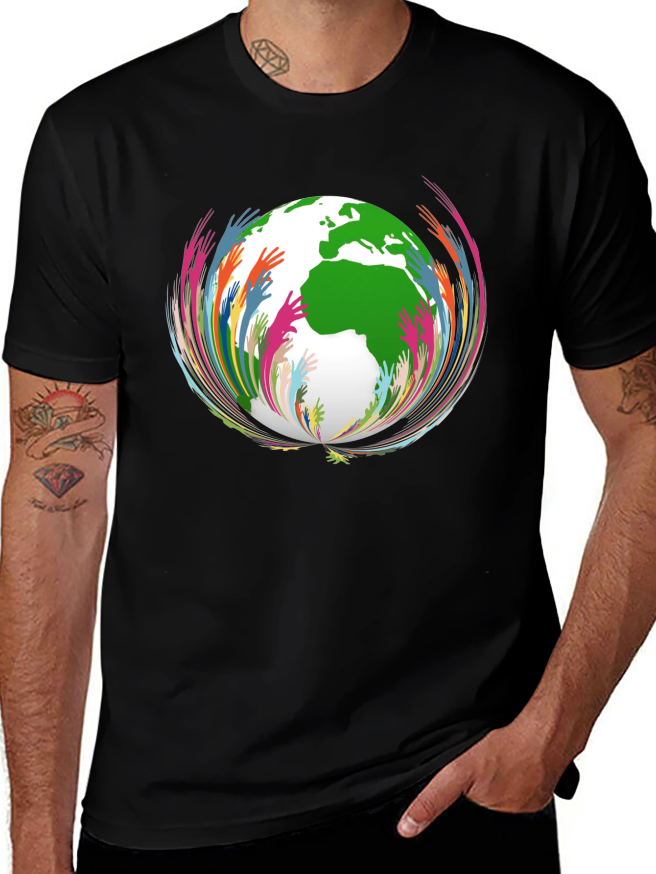 Variant 29 of Global Unity Graphic Tee - Black