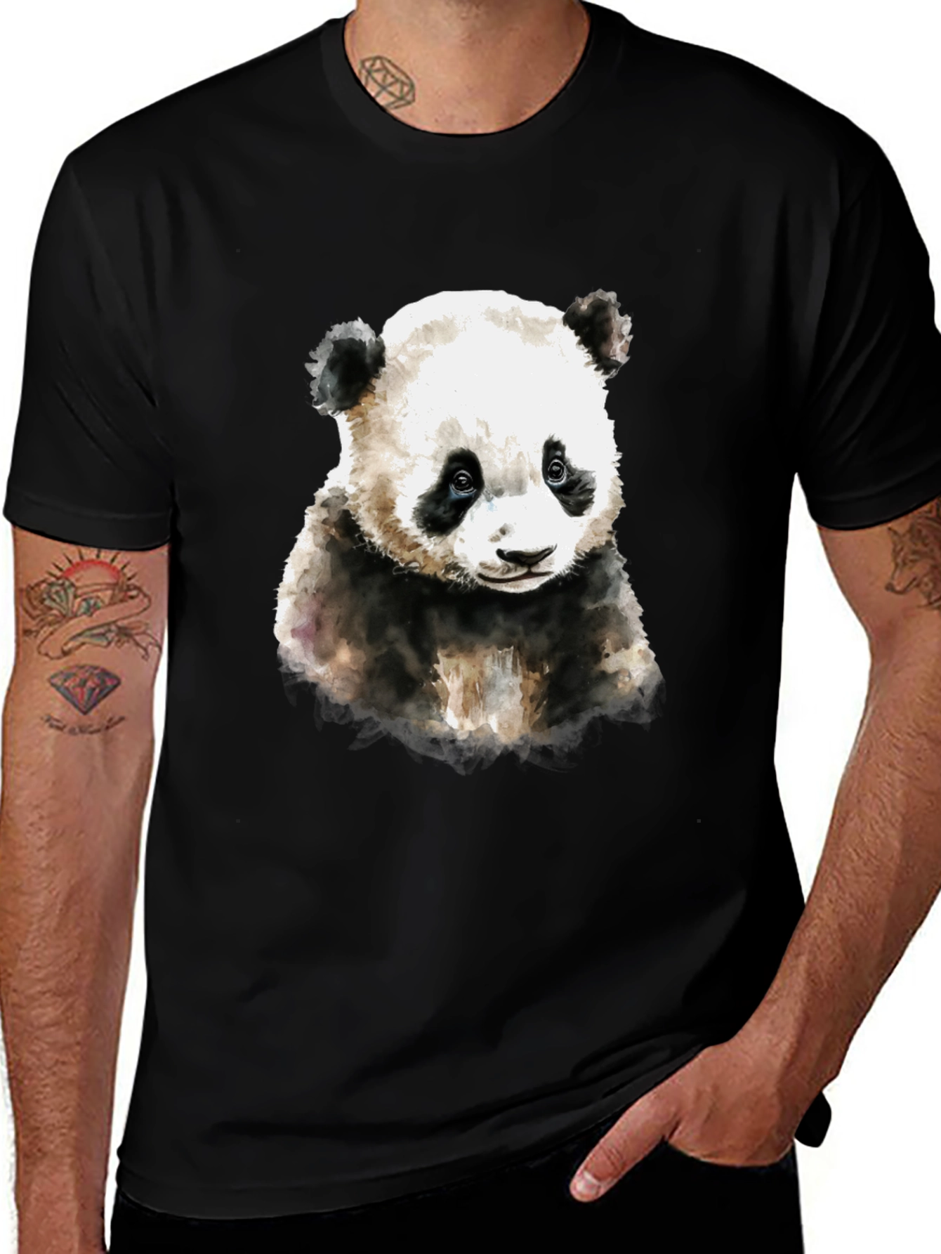 Variant 3 of Panda Bear Graphic Tee - Soft Cotton Blend