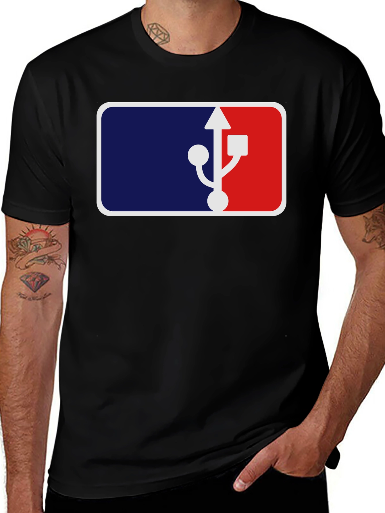 Variant 19 of USB MLB Logo T-Shirt - Geeky Tech Tee