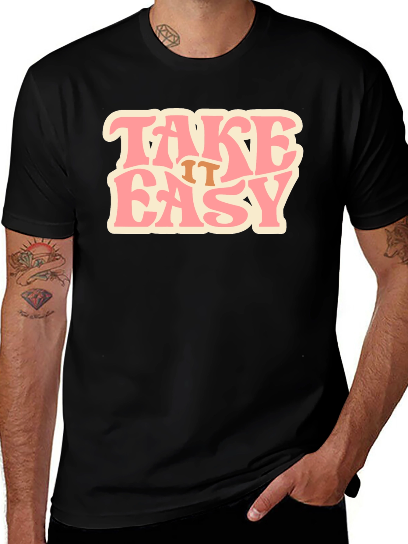 Variant 18 of Take it Easy Black T-Shirt