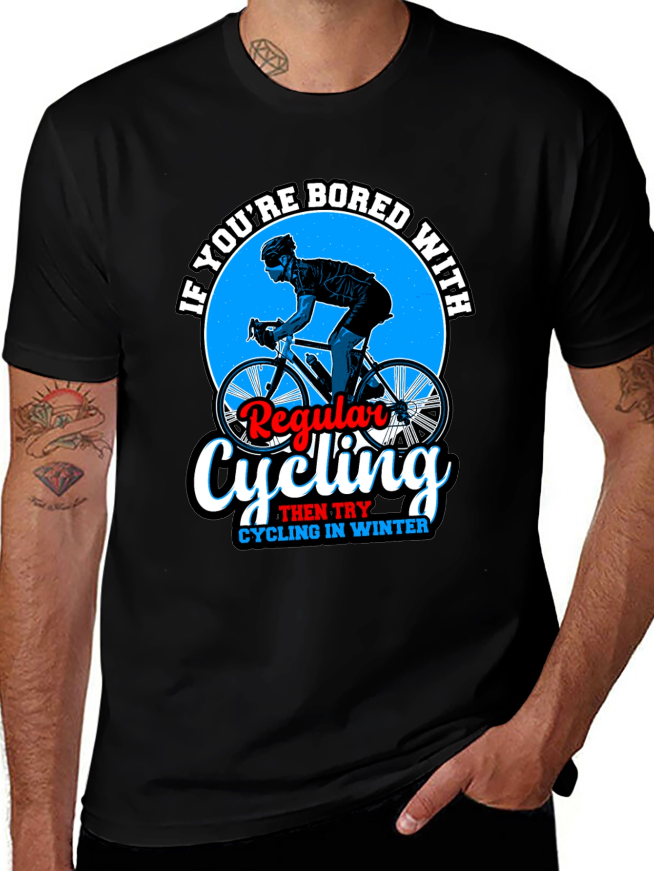 Variant 14 of Cycling T-Shirt - Bored With Regular Cycling? Winter Challenge
