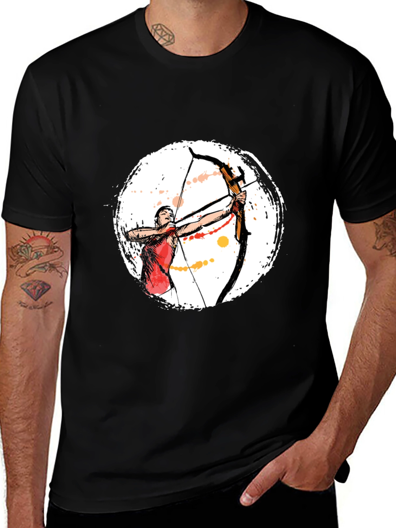 Variant 13 of Archery Graphic Tee - Unique Artistic Design