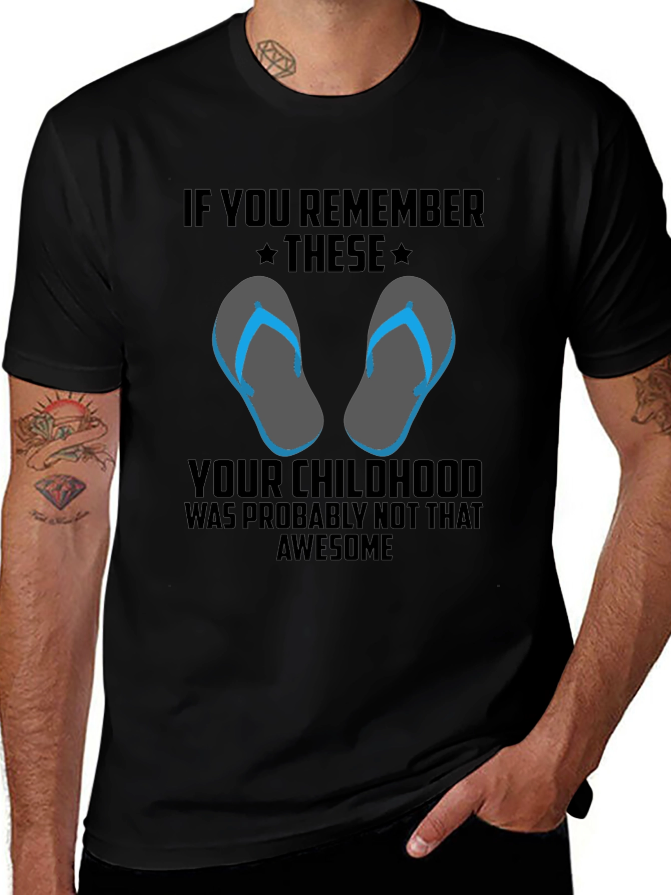 Variant 3 of Funny Childhood Flip-Flop Graphic Tee