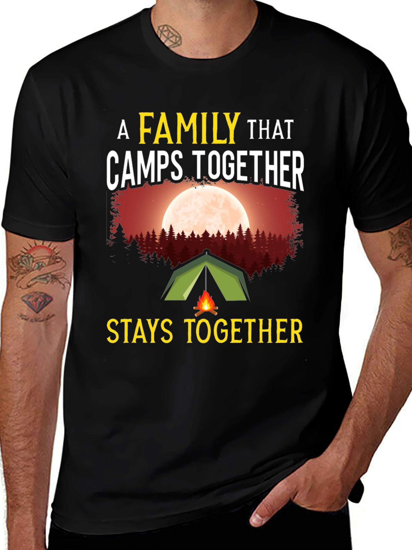Variant 19 of Camping Family T-Shirt - Stays Together