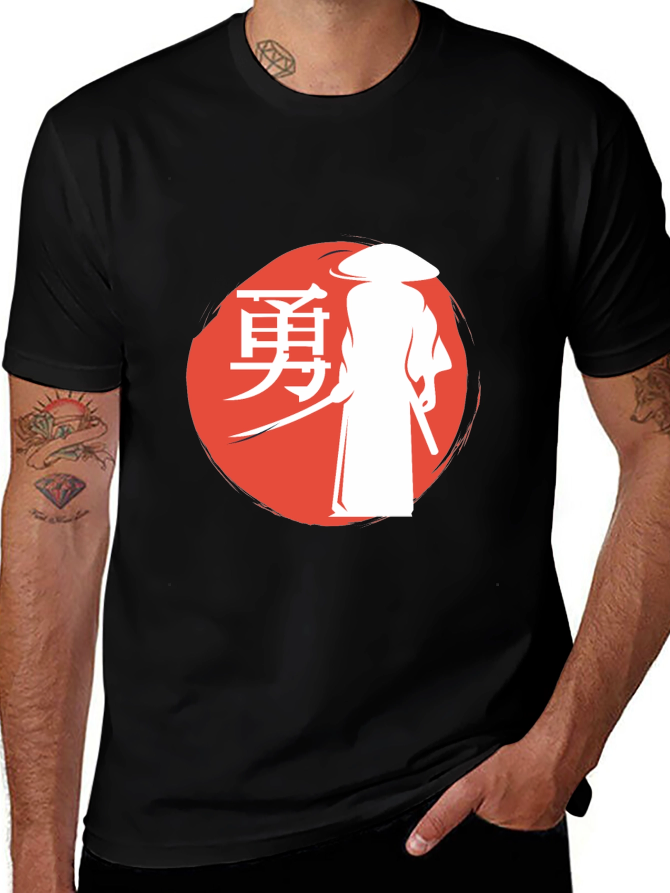 Variant 2 of Samurai Graphic T-Shirt - Warrior Spirit Design