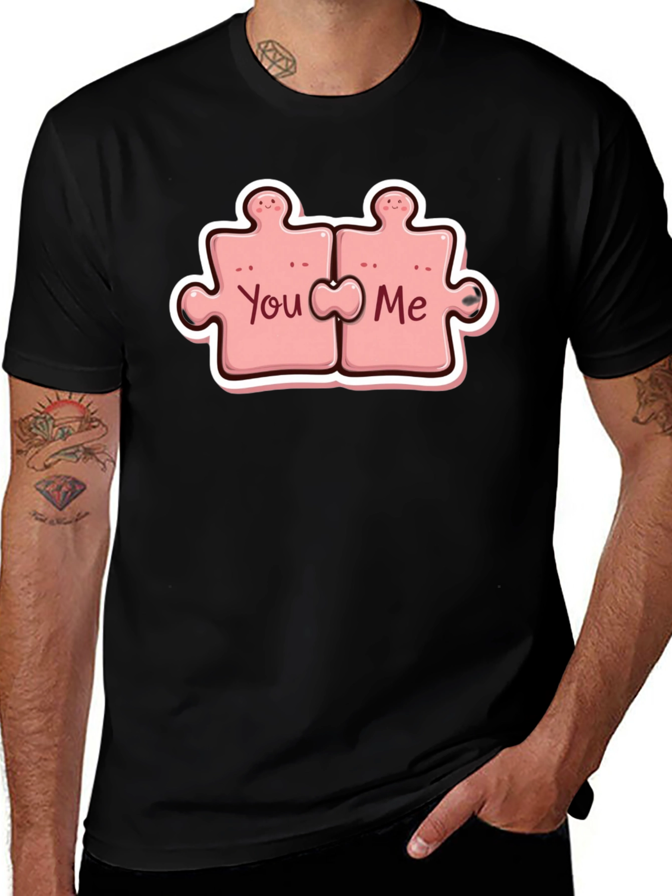 Variant 15 of Matching You and Me Puzzle Piece T-Shirt