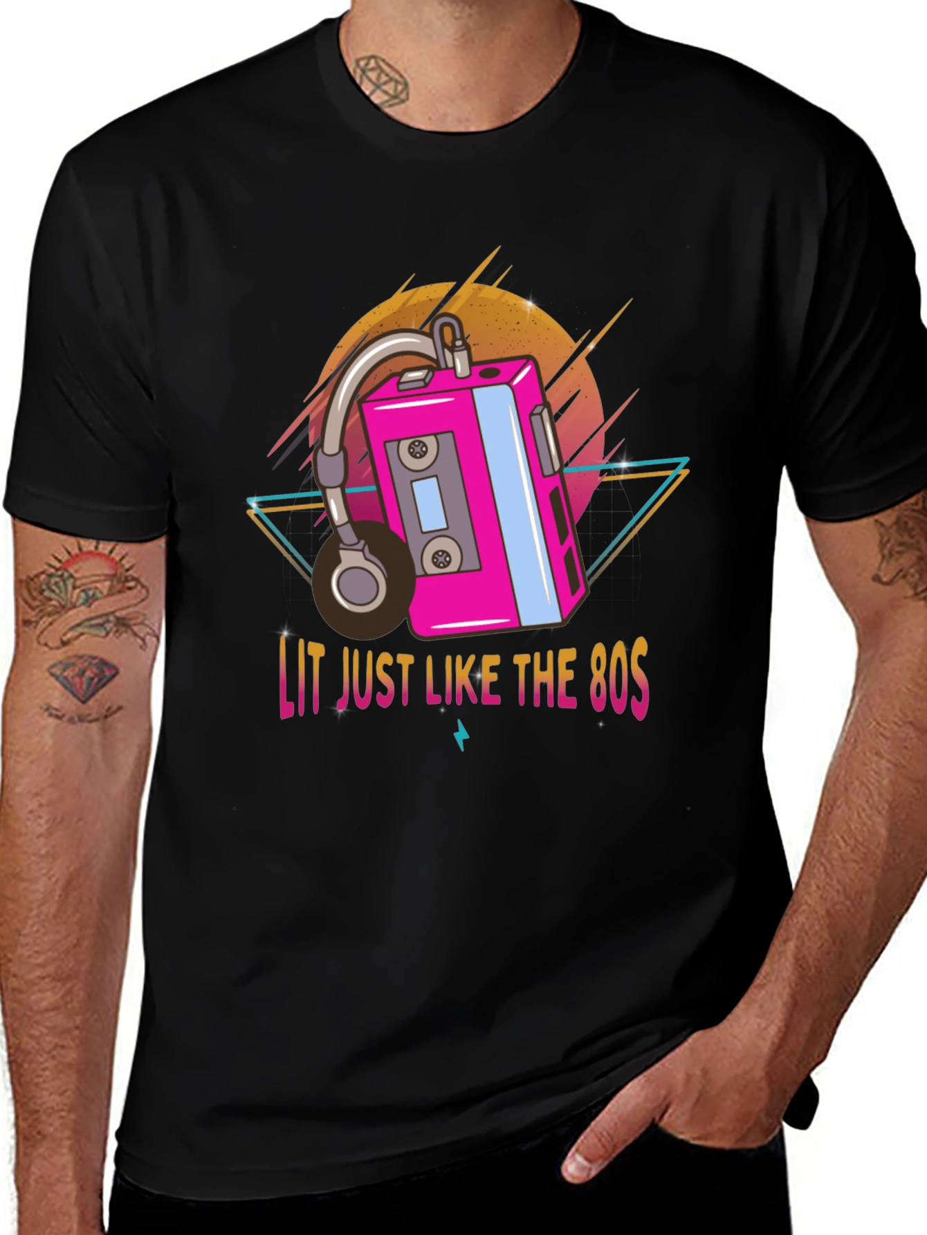 Lit 80s Retro Graphic Tee