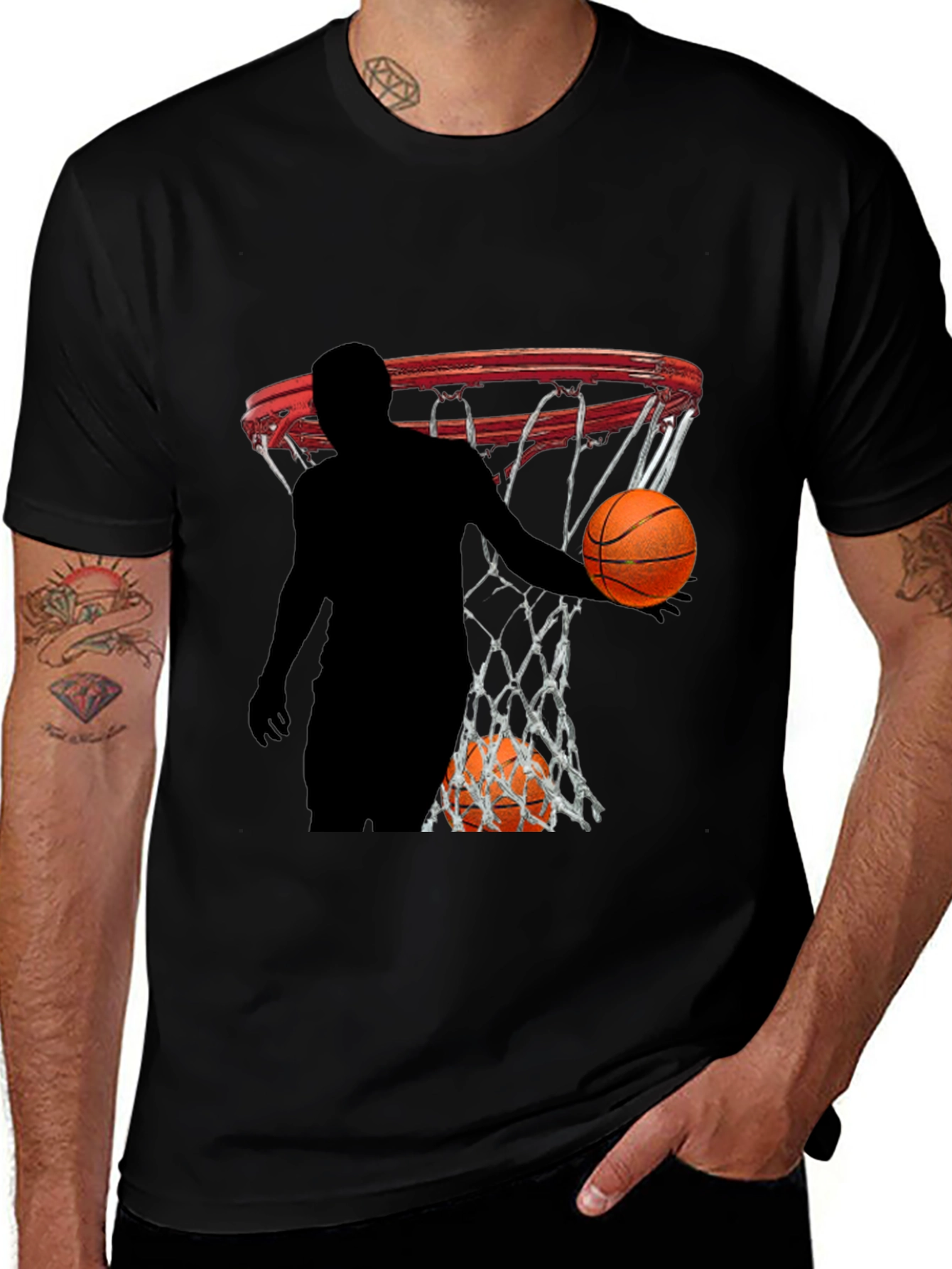 Variant 18 of Basketball Graphic Tee - Slam Dunk Style