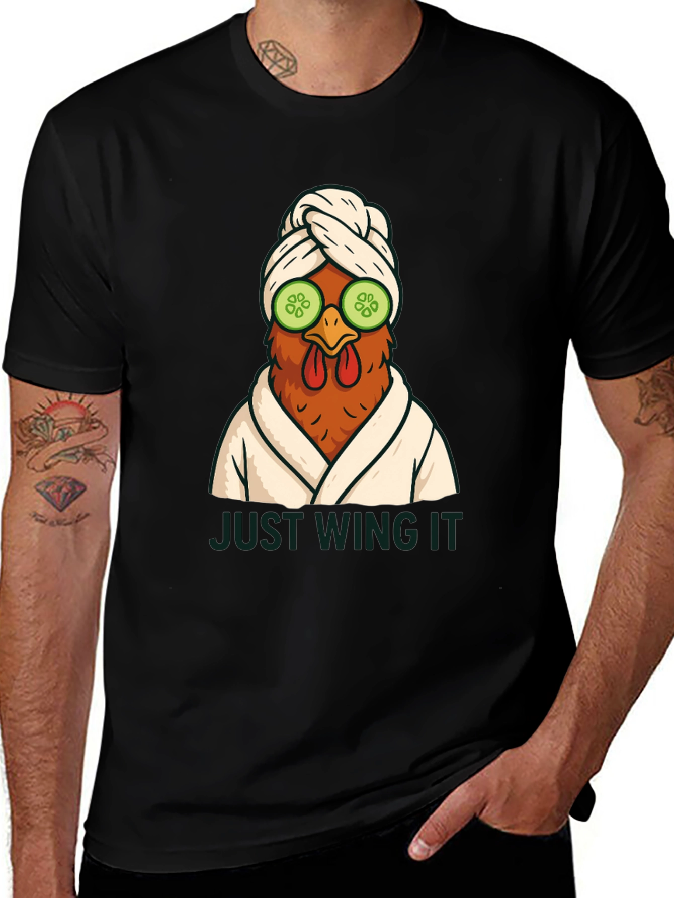 Variant 15 of Just Wing It Chicken Spa T-Shirt