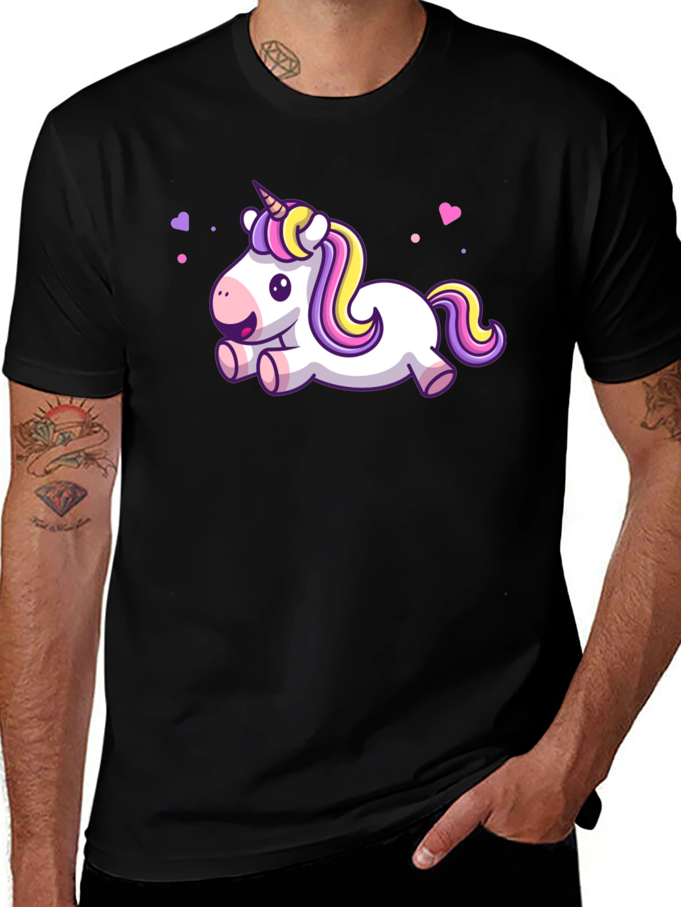 Variant 6 of Unicorn Graphic Black T-Shirt