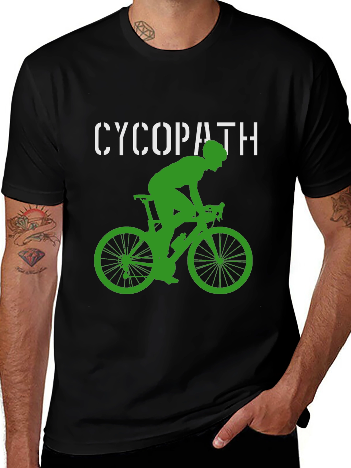 Cyocopath Cycling T-Shirt - Black Graphic Tee
