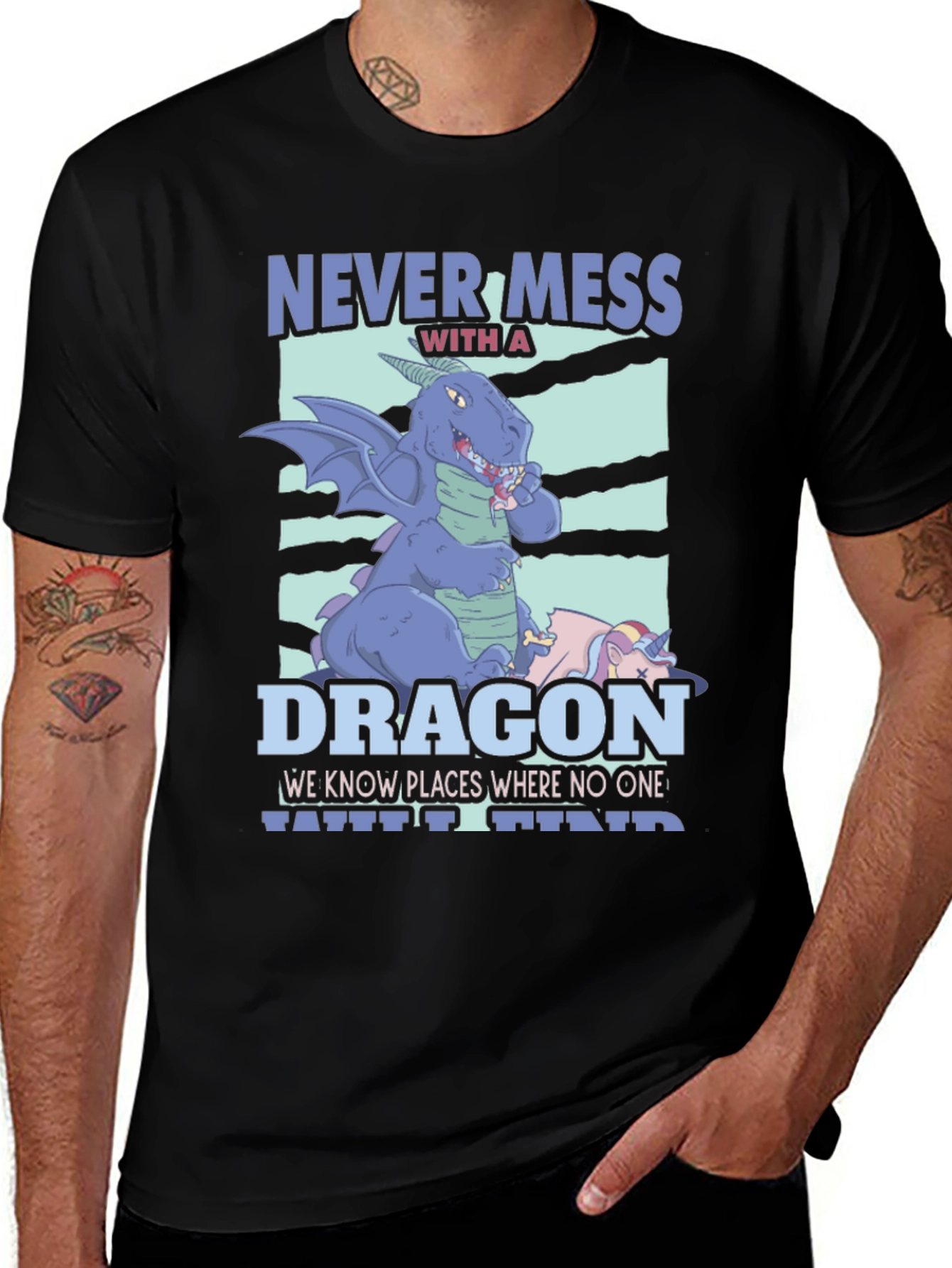 Variant 26 of Never Mess With A Dragon Graphic T-Shirt