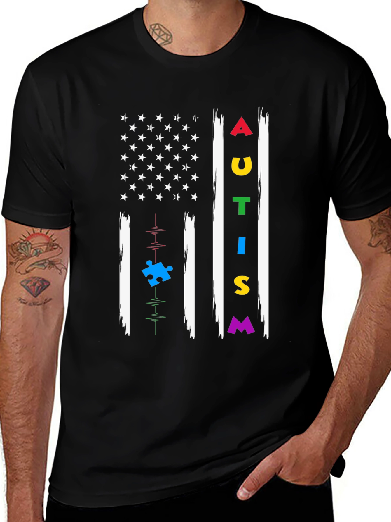 Variant 28 of Autism Awareness Flag T-Shirt
