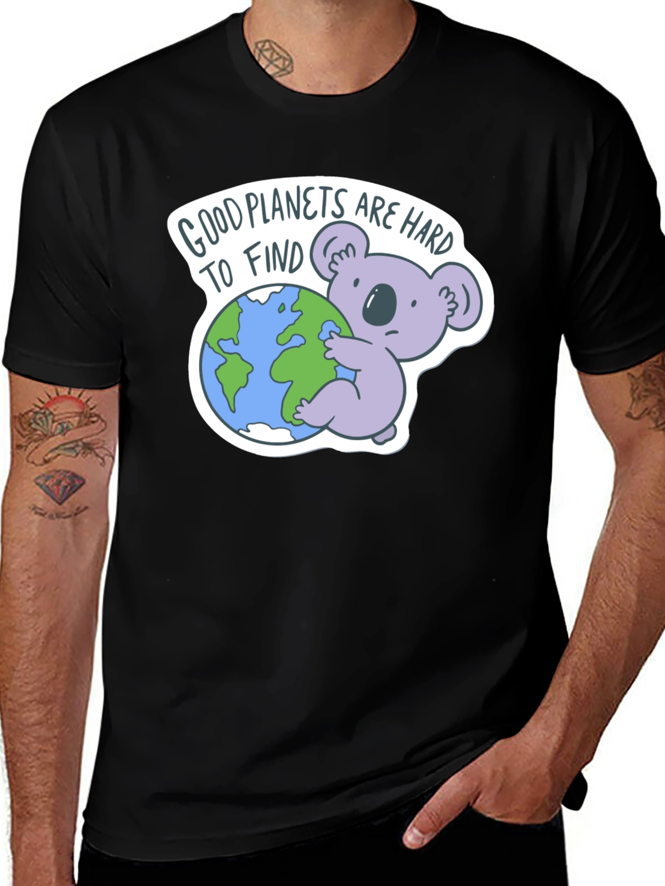 Variant 2 of Koala Earth Graphic T-Shirt - Good Planets Are Hard To Find
