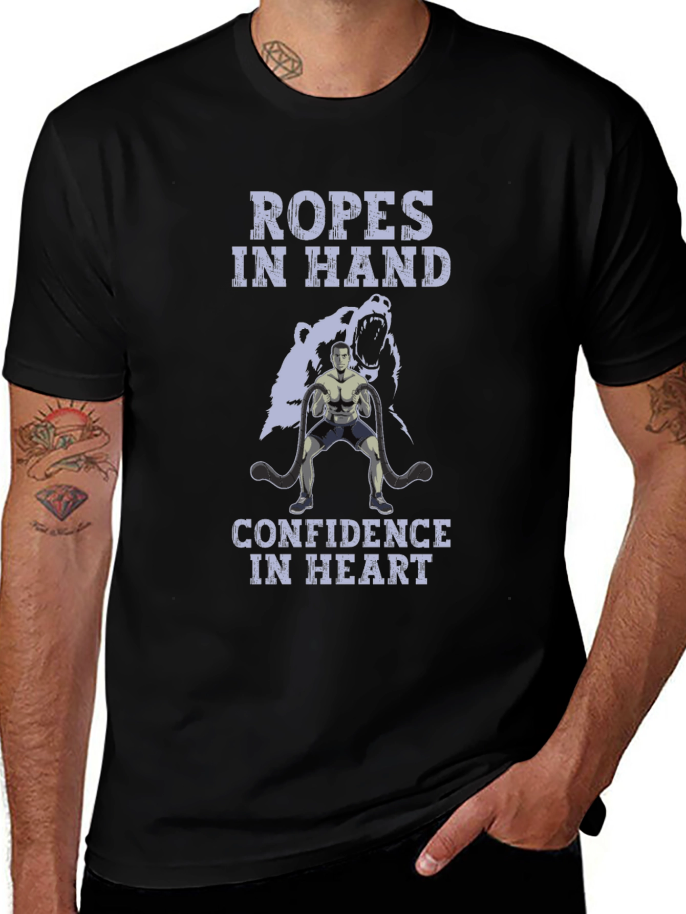 Ropes In Hand, Confidence In Heart Graphic T-Shirt