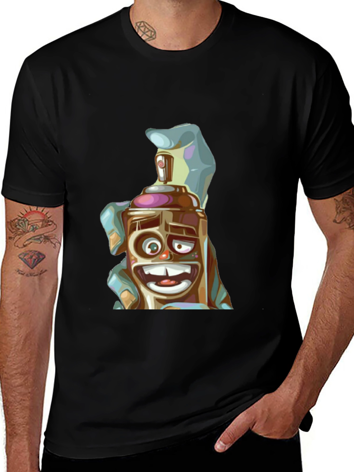 Variant 10 of Spray Can Cartoon Graphic T-Shirt