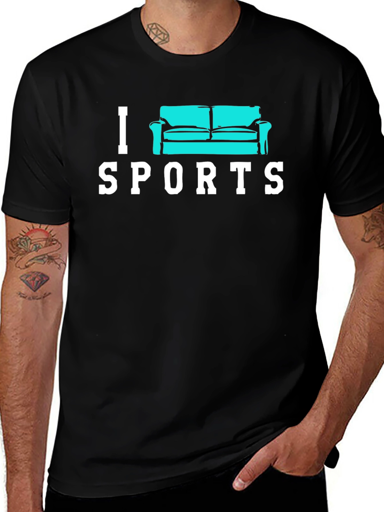 Variant 24 of I Couch Sports T-Shirt - Funny Lazy Fan Tee
