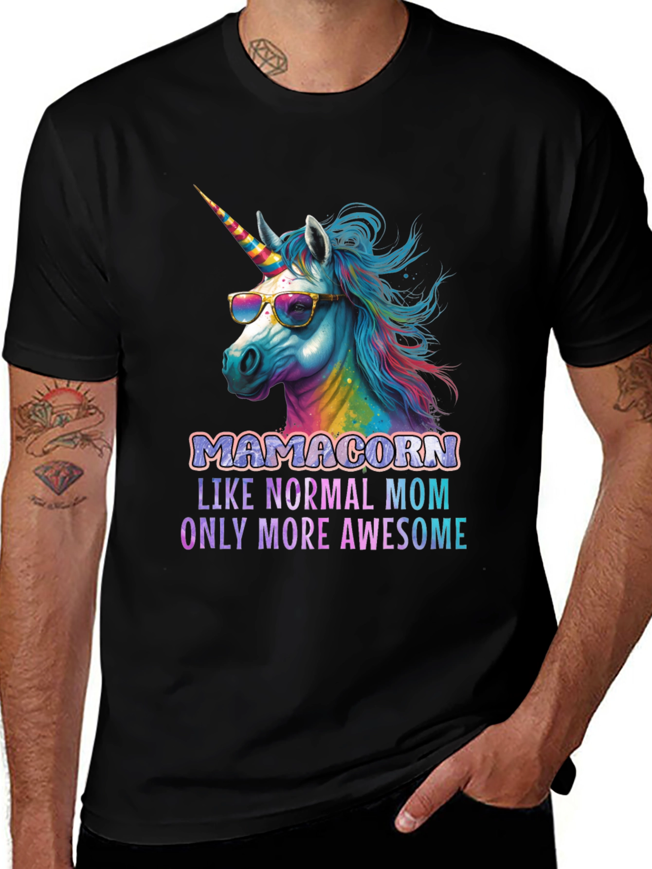 Mamacorn Graphic Tee - Awesome Unicorn Mom Shirt