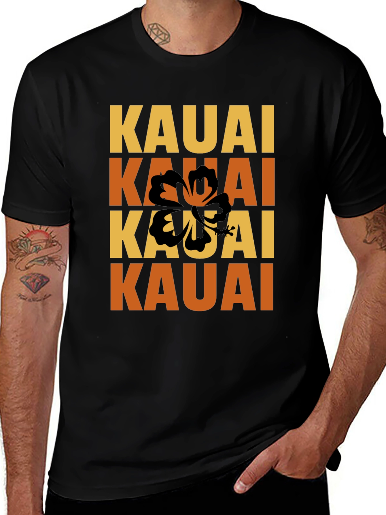 Kauai Floral Graphic T-Shirt - Island Vibes