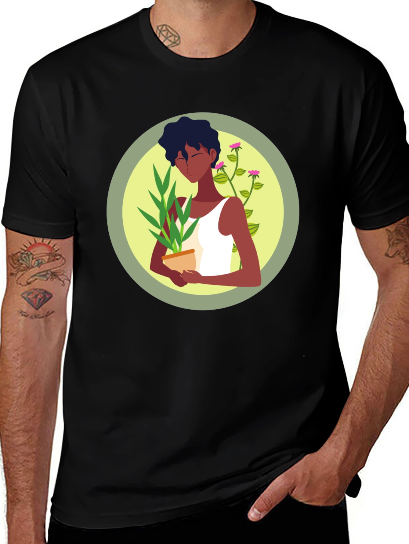 Variant 5 of Nature Lover Graphic Tee - Unisex Black T-Shirt