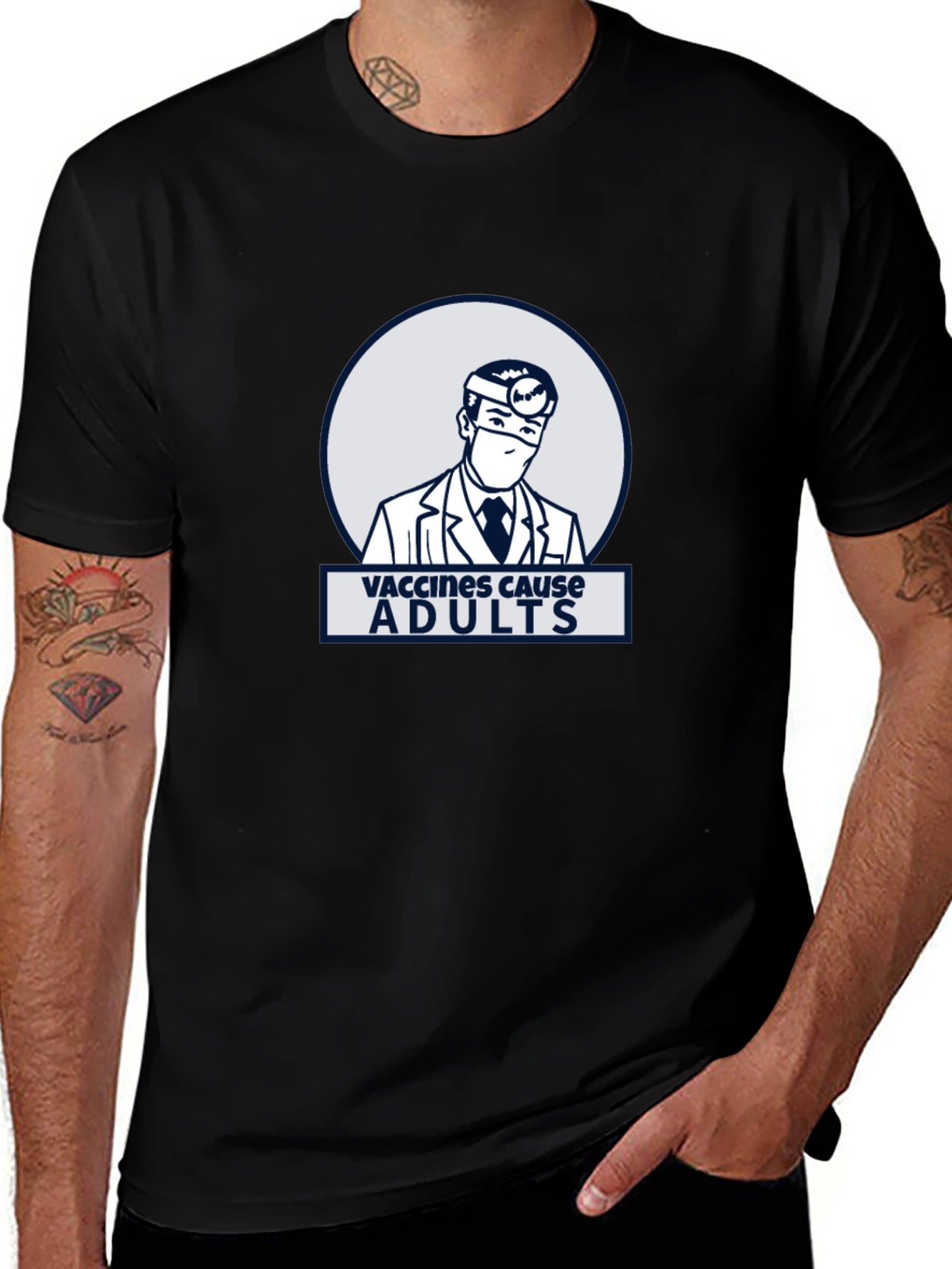 Variant 6 of Vaccines Cause Adults Graphic T-Shirt