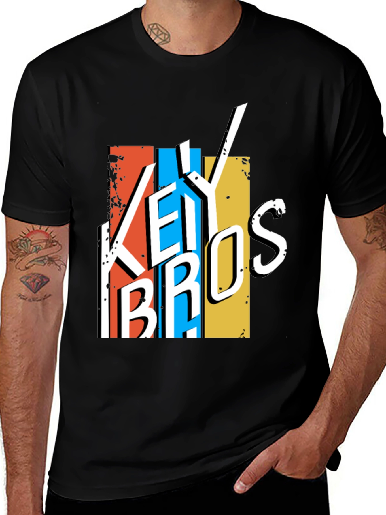 Variant 12 of Key Bros Graphic Tee - Retro Style