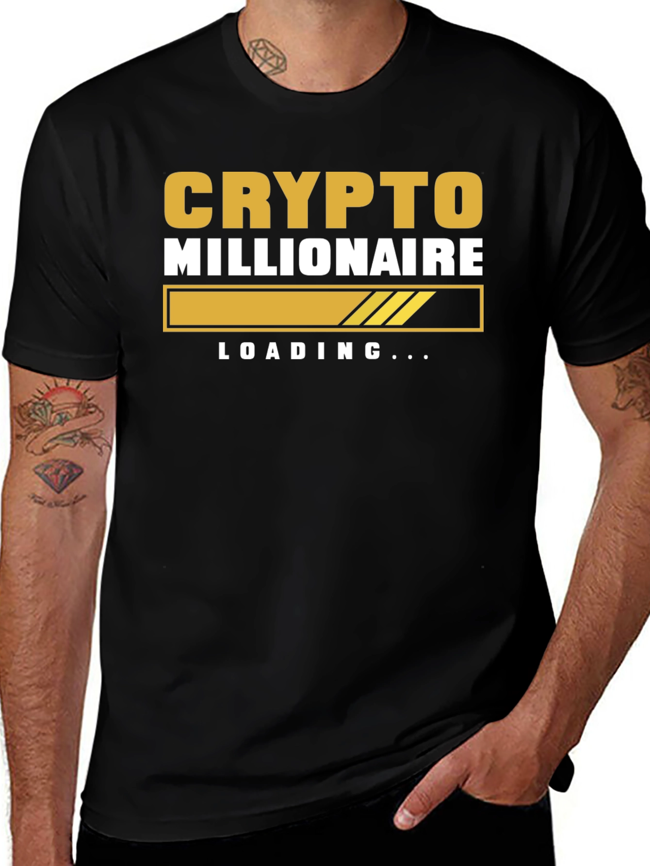 Variant 23 of Crypto Millionaire Loading Graphic T-Shirt