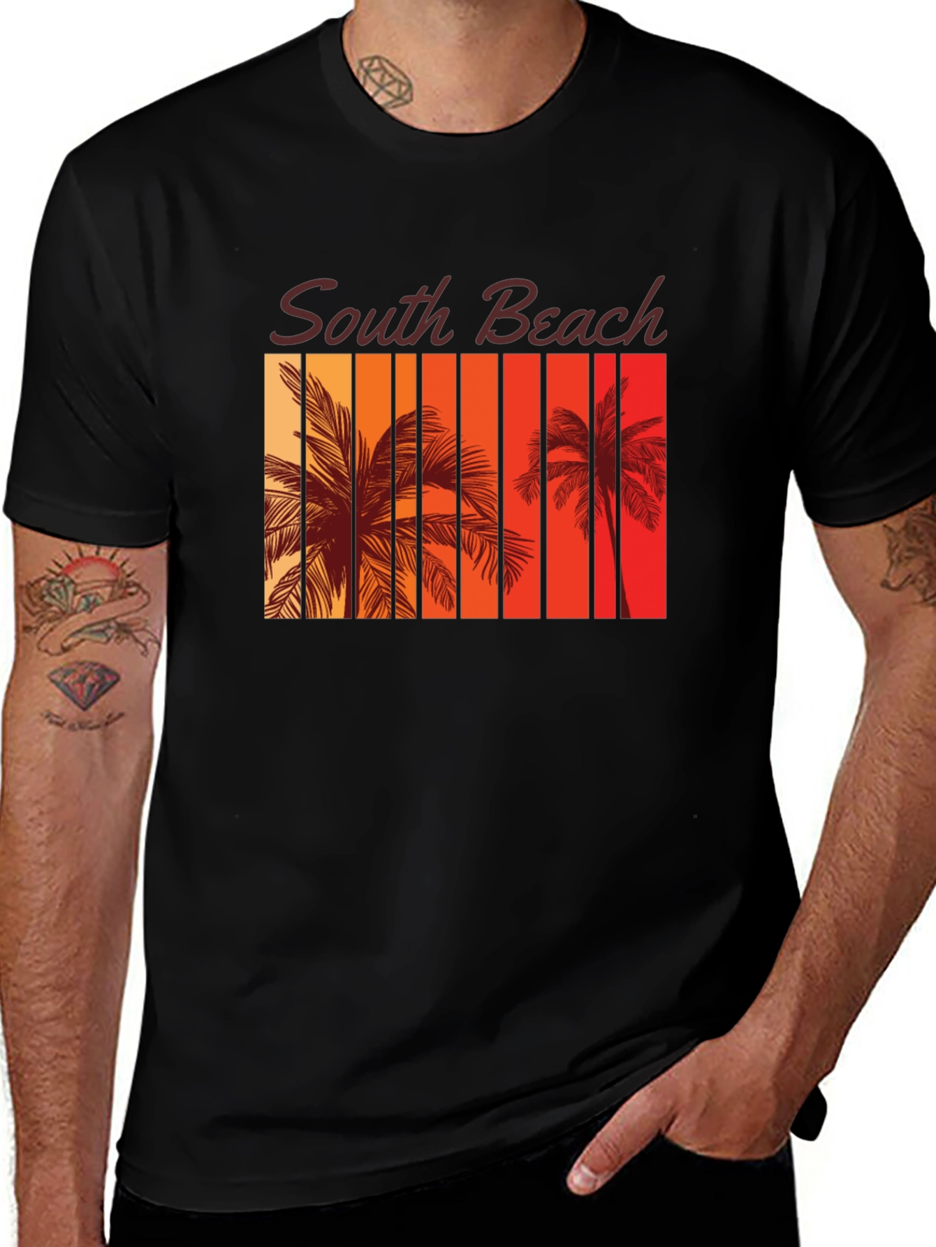 South Beach Palm Tree Graphic Tee