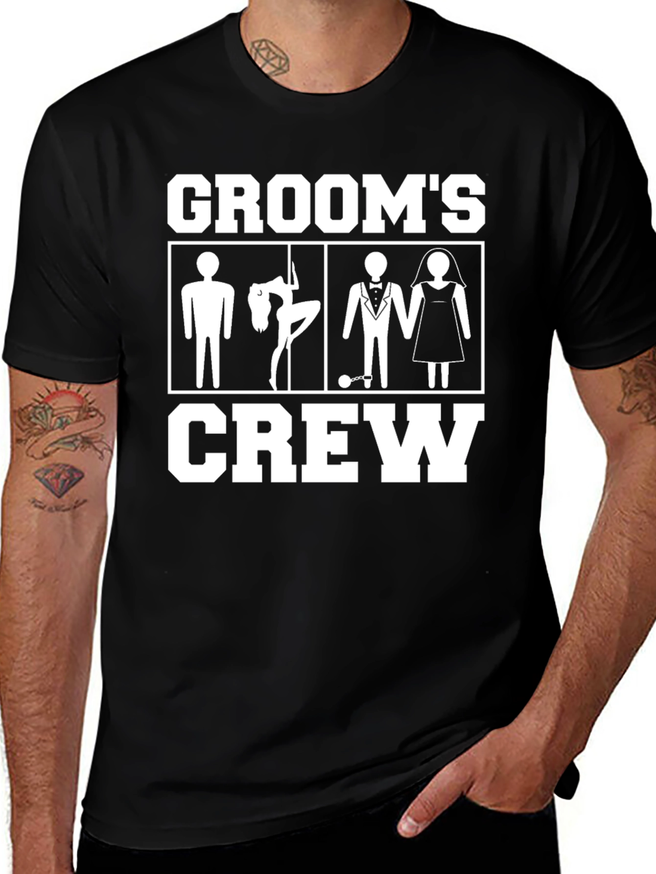 Variant 23 of Groom's Crew T-Shirt Bachelor Party Apparel