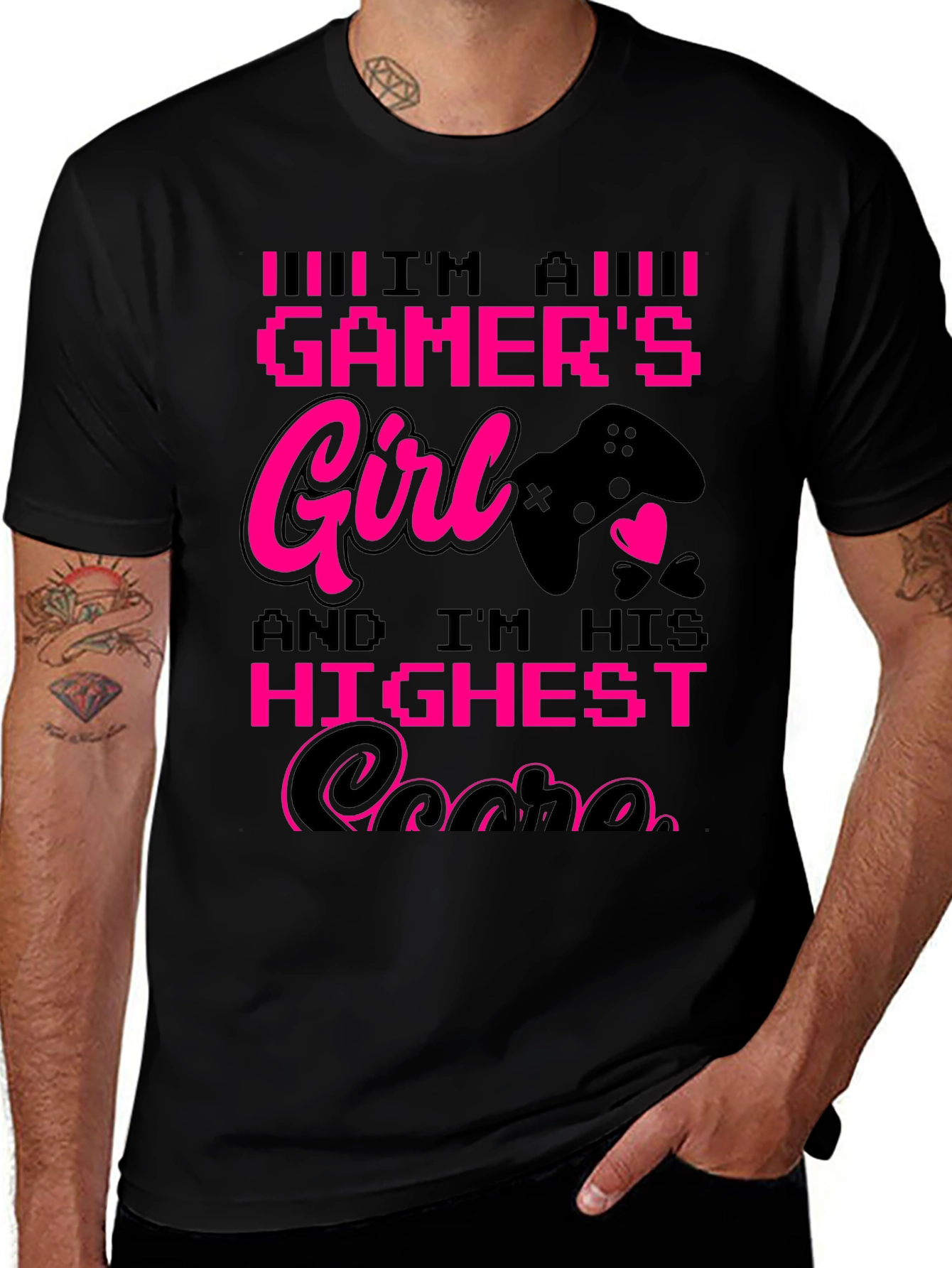 Variant 25 of Gamer's Girl T-Shirt - I'm His Highest Score!