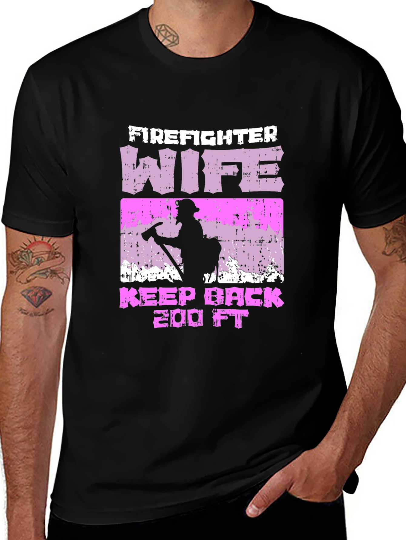 Variant 16 of Firefighter Wife Graphic T-Shirt