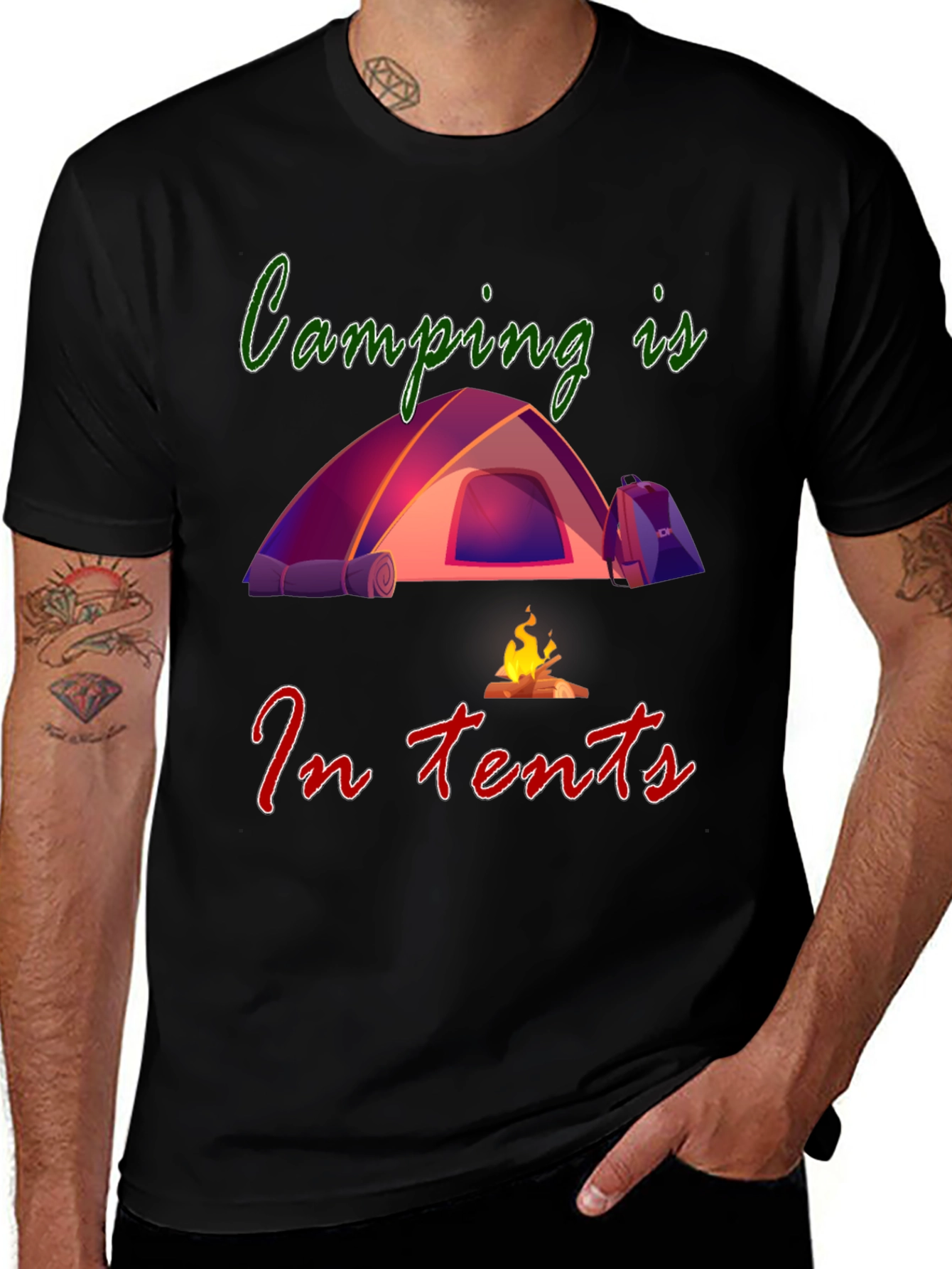 Variant 5 of Camping In Tents Graphic Tee