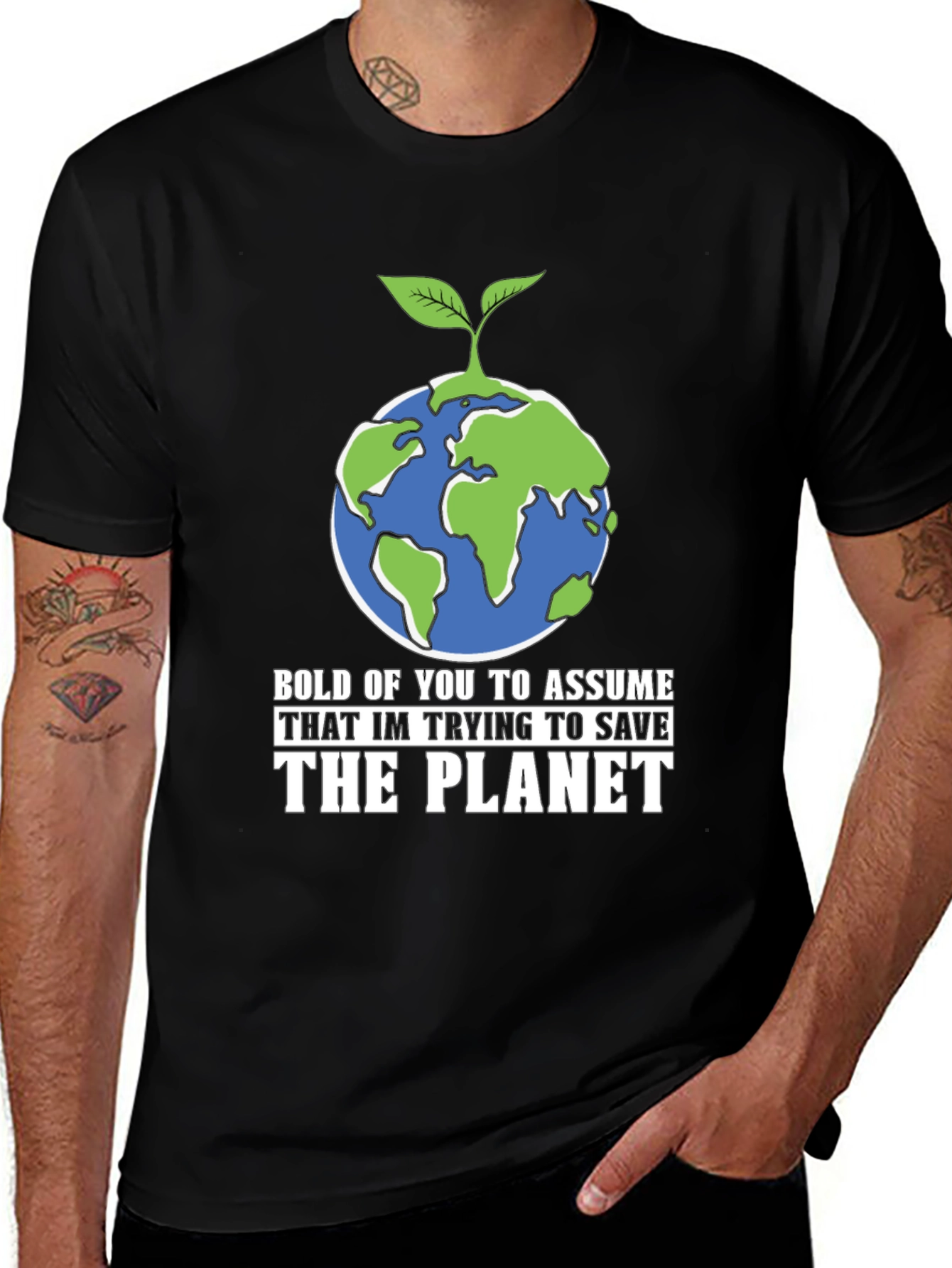 Variant 29 of Bold Earth Save Planet Graphic Tee