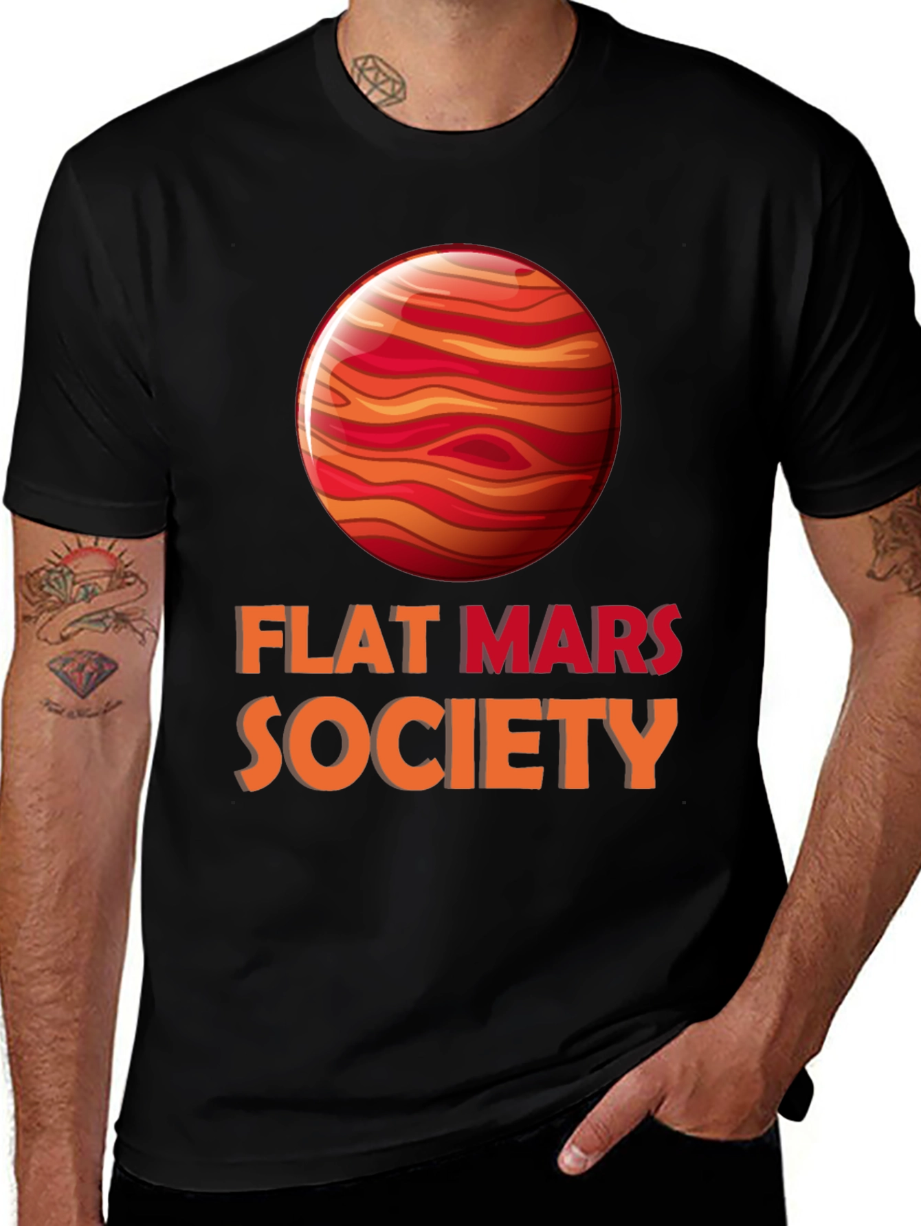 Variant 8 of Flat Mars Society Graphic T-Shirt