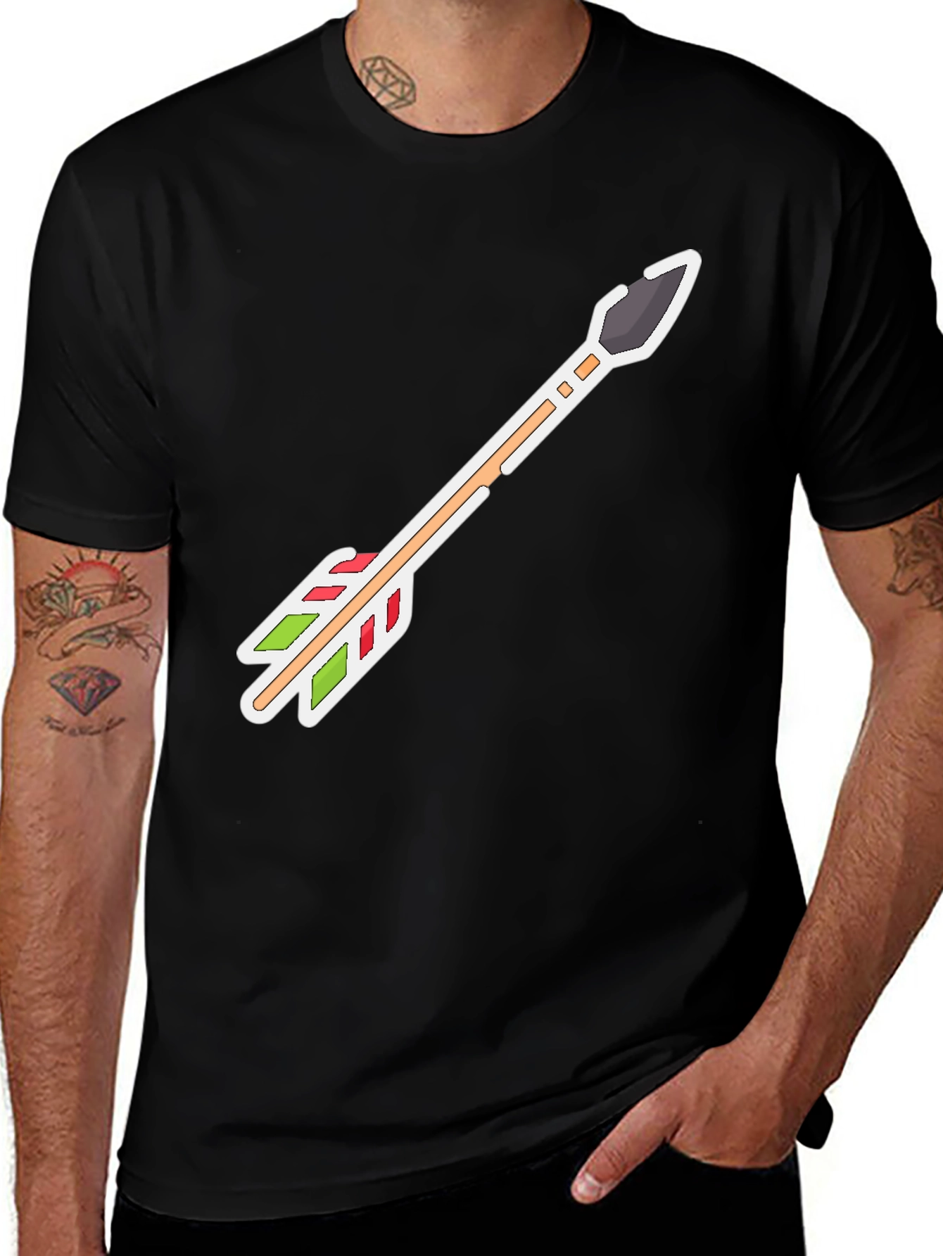 Variant 28 of Arrow Graphic Tee - Casual Style, Unique Design