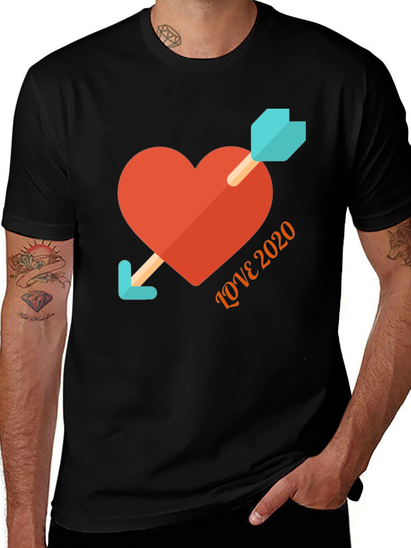 Variant 30 of Love 2020 Arrow Heart T-Shirt - Trendy Graphic Tee