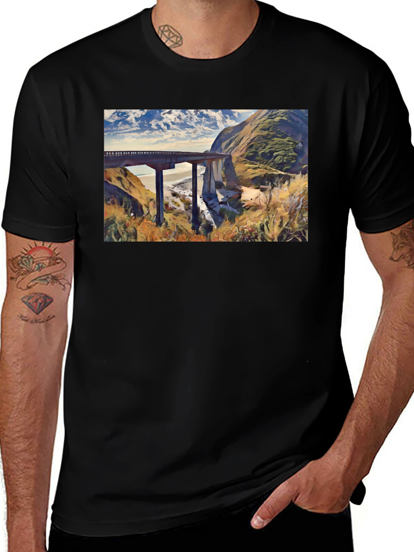 Variant 6 of Scenic Bridge Graphic Tee