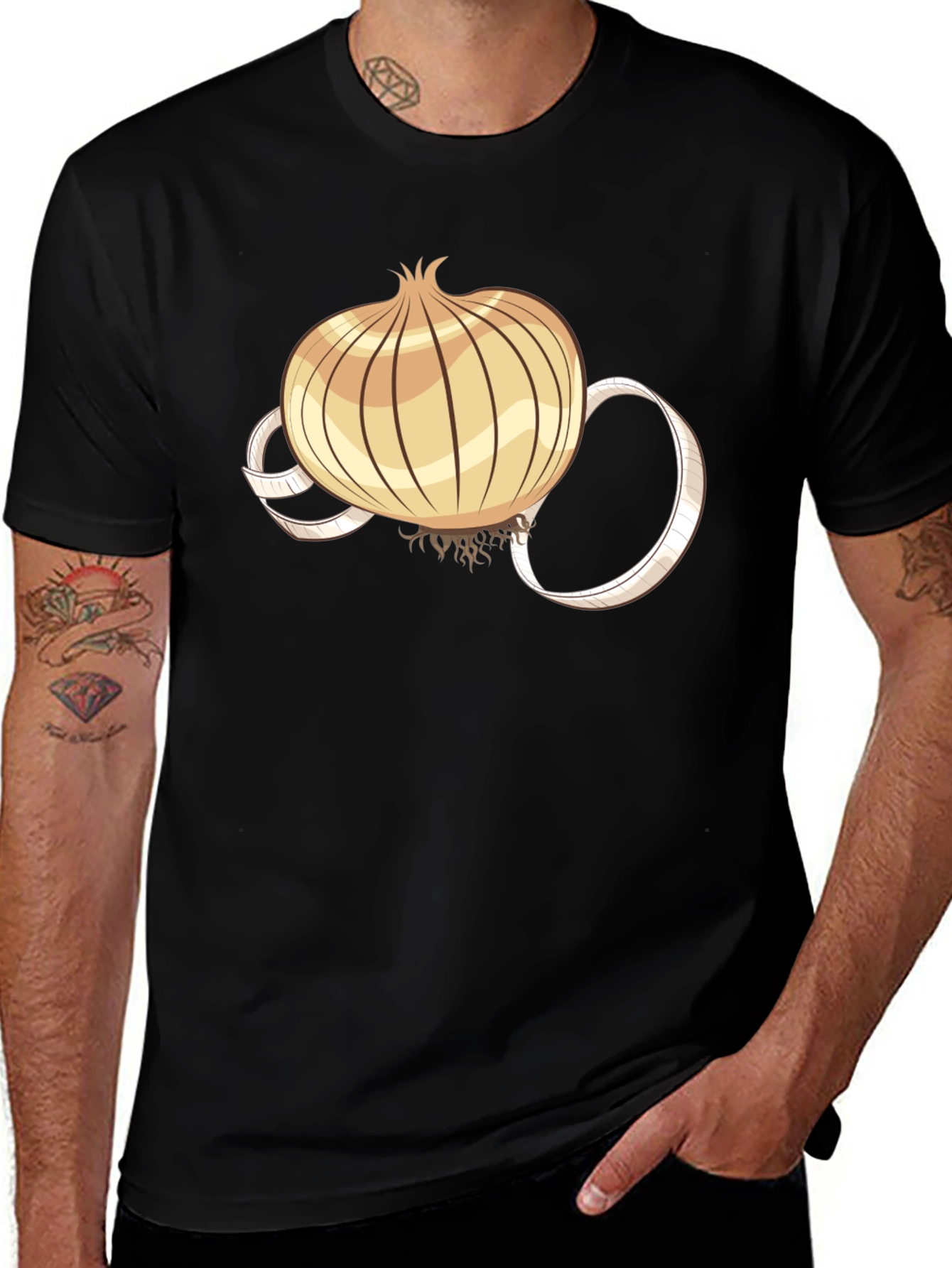 Variant 9 of Onion Graphic Black T-Shirt