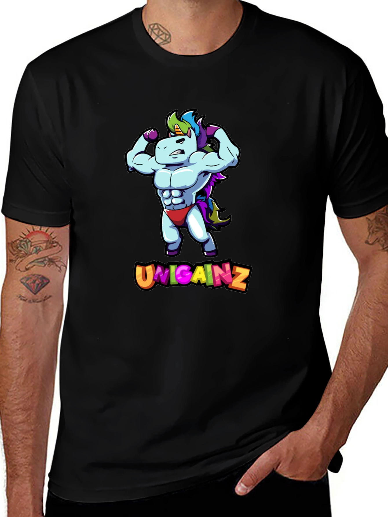 Variant 13 of Unicgainz T-Shirt - Funny Unicorn Gym Tee