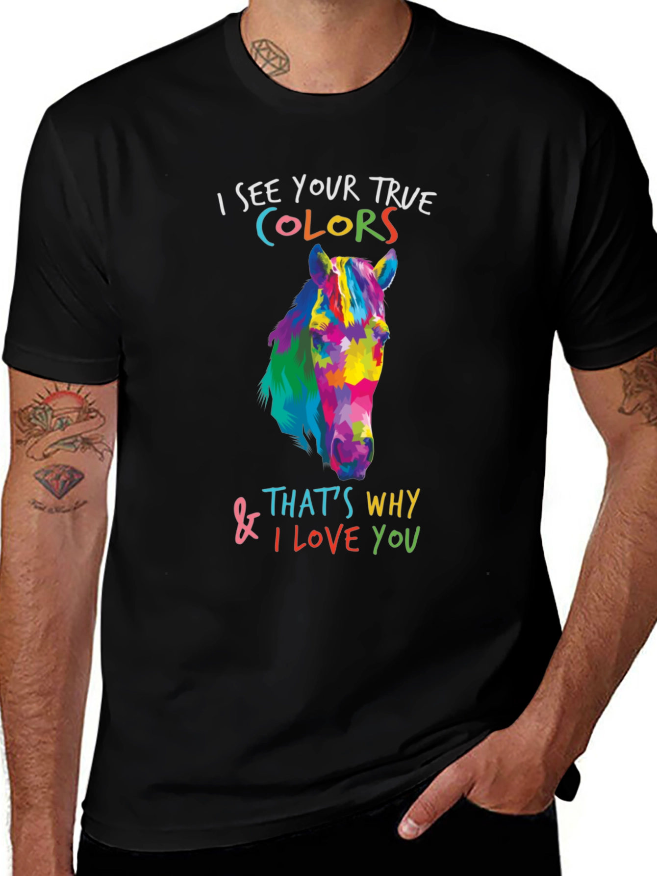 Variant 26 of I See Your True Colors Horse Graphic Tee