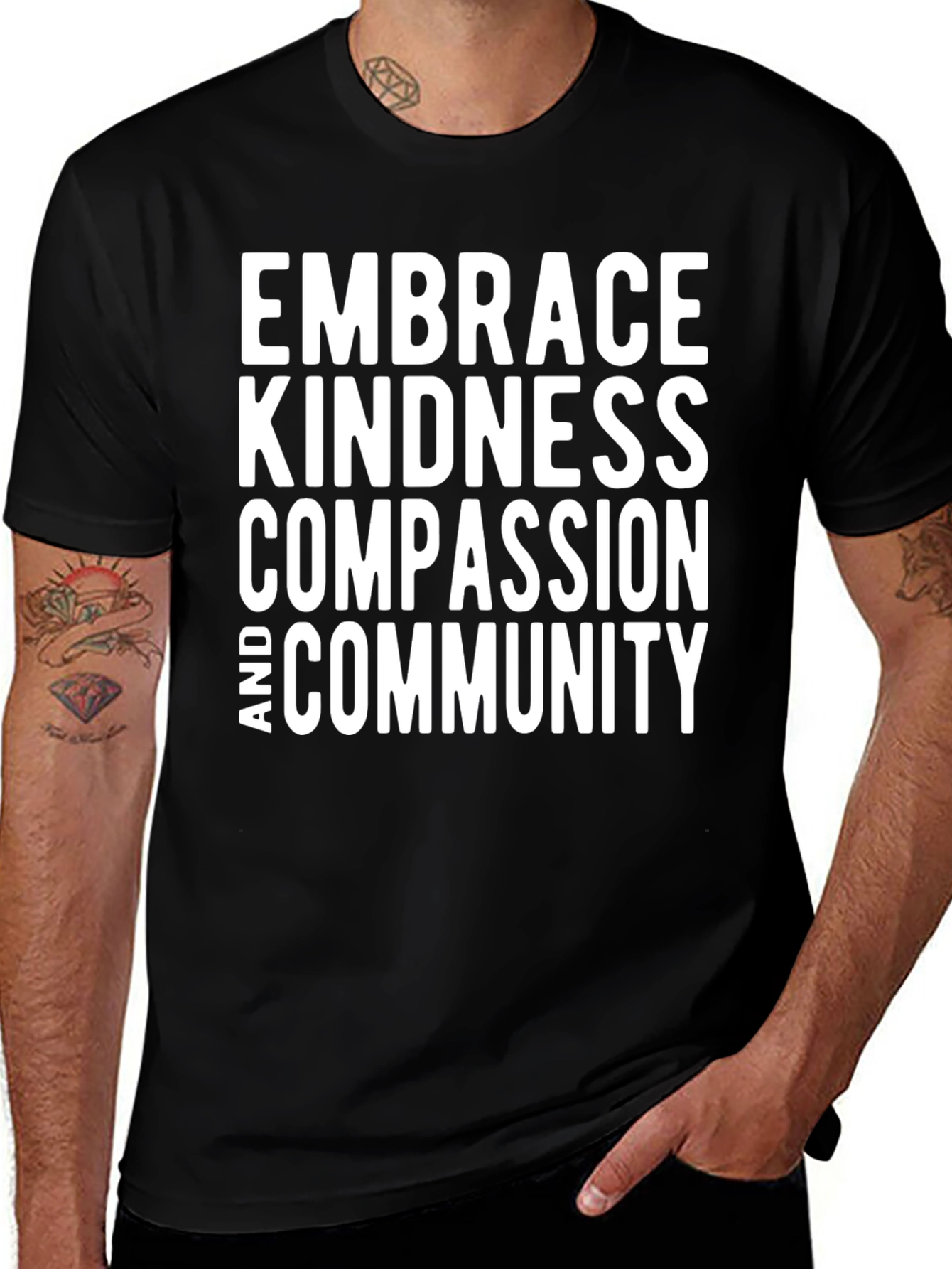 Variant 17 of Embrace Kindness T-Shirt - Compassion & Community Tee