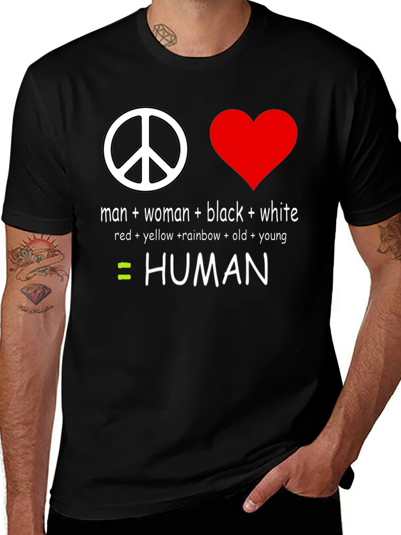 Variant 6 of Equality Human T-Shirt Love Peace Graphic Tee