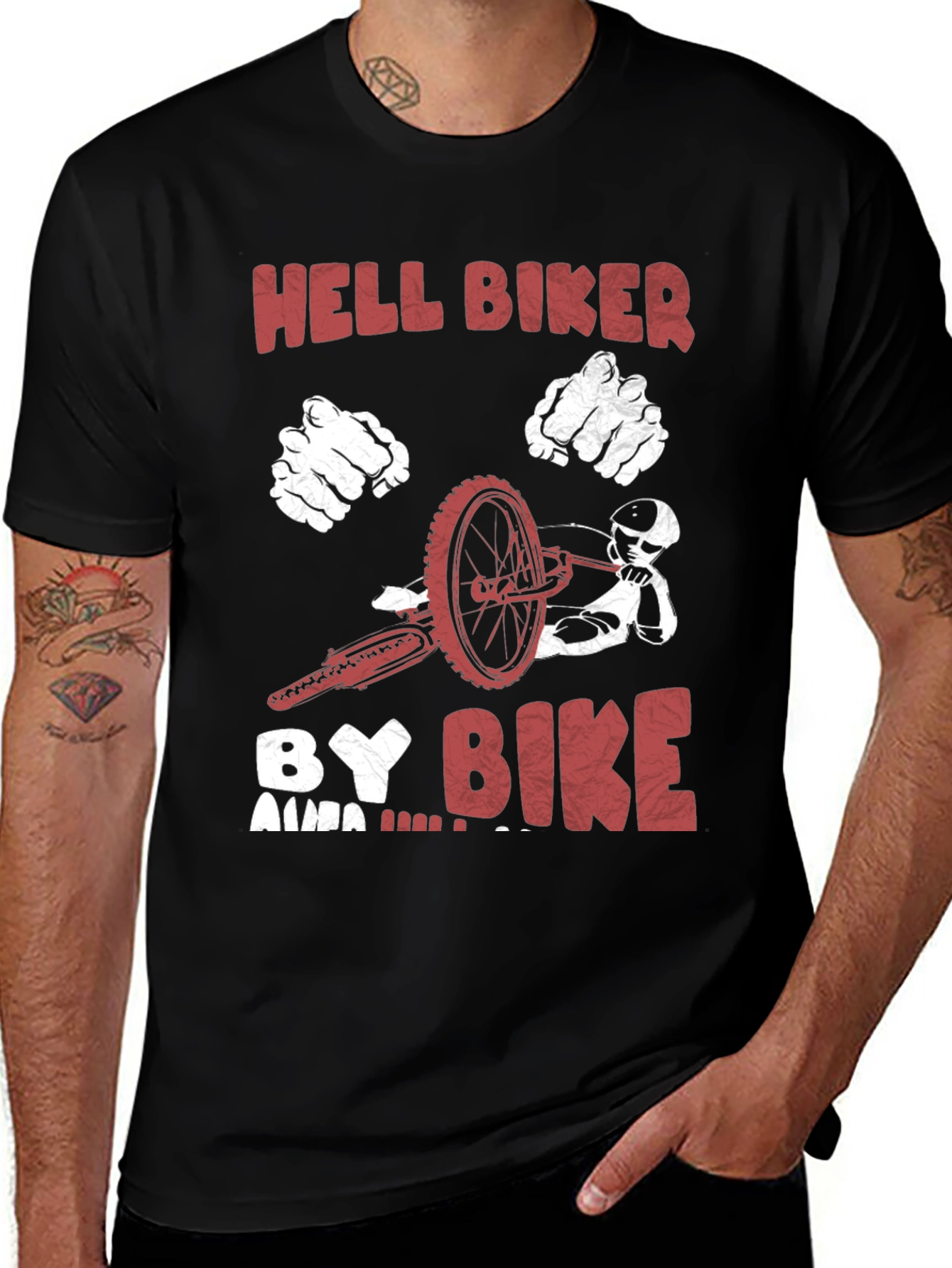 Variant 5 of Hell Biker by Bike T-Shirt