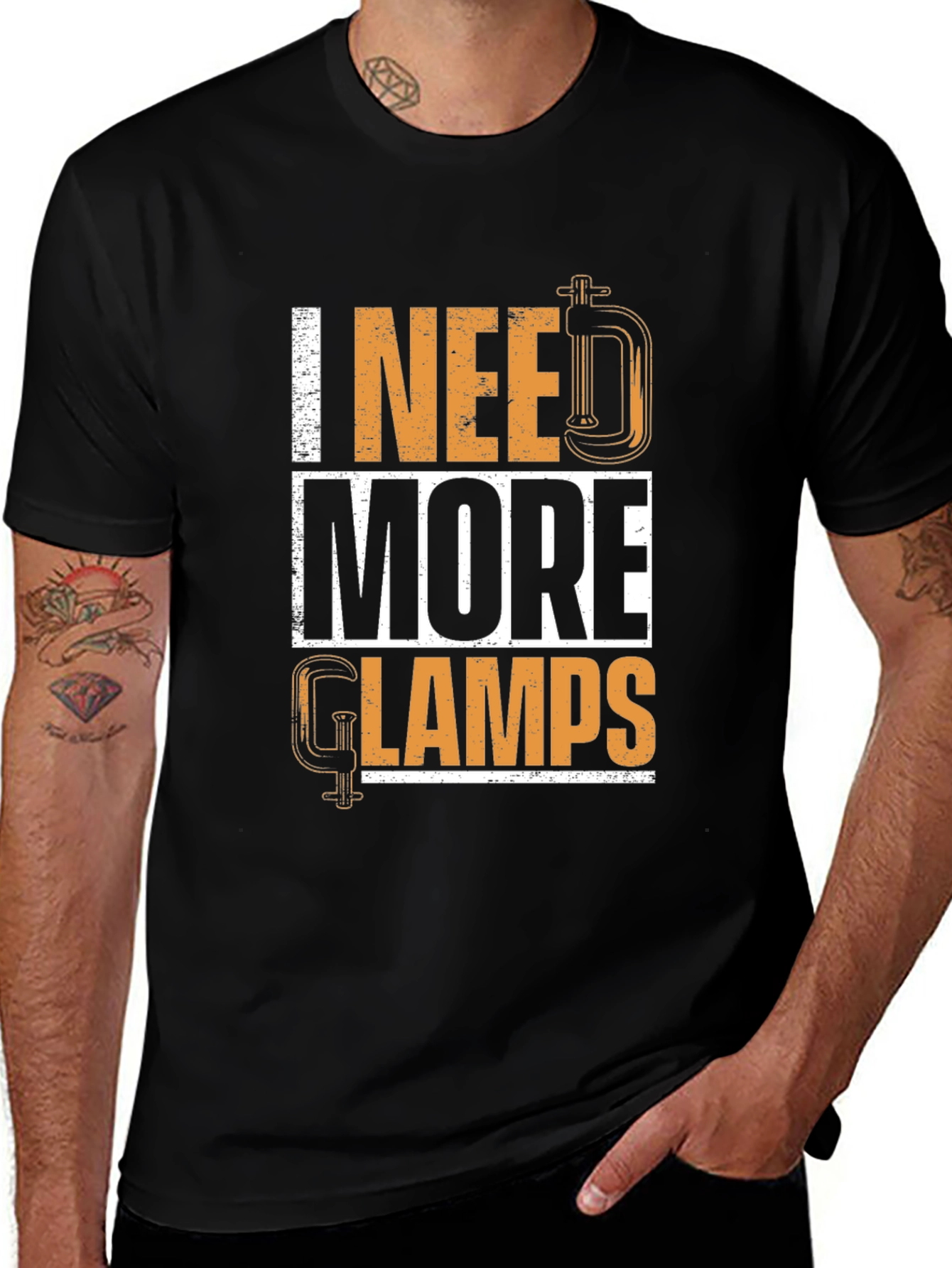 Variant 16 of I Need More Clamps T-Shirt - Woodworking Humor Tee