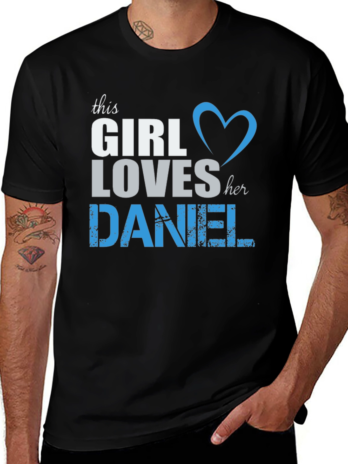 Variant 17 of This Girl Loves Her Daniel T-Shirt